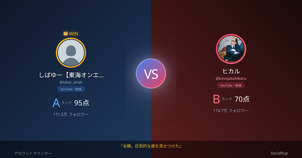 しばゆー vs ヒカル