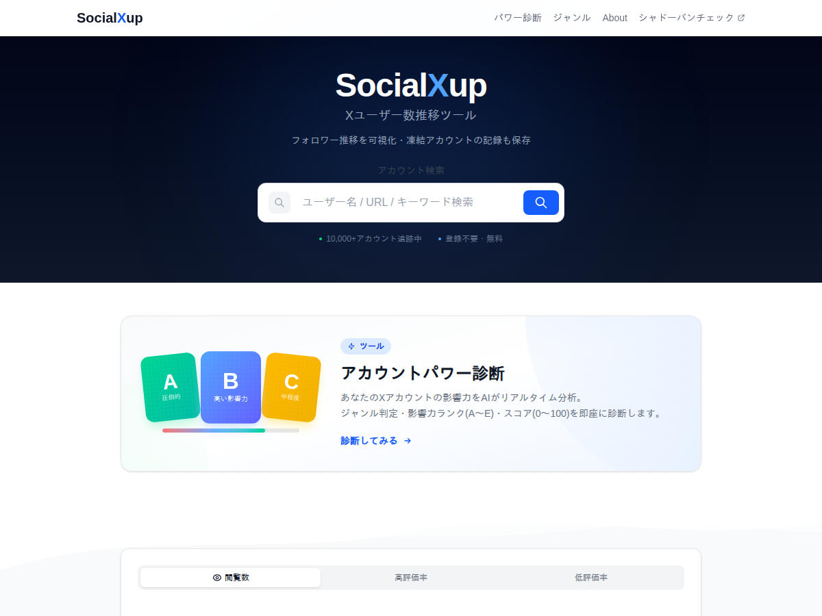 SocialXupトップページ